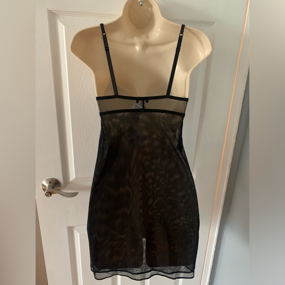 La perla Black Mesh Babydoll. no panty. - Picture 2 of 7